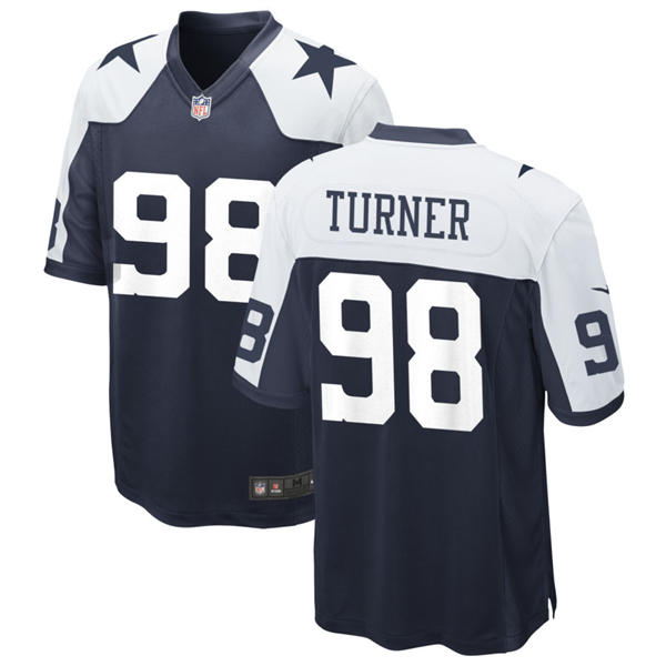 Mens Dallas Cowboys #98 Payton Turner Nike Navy Alternate Vapor F.U.S.E. Limited Jersey