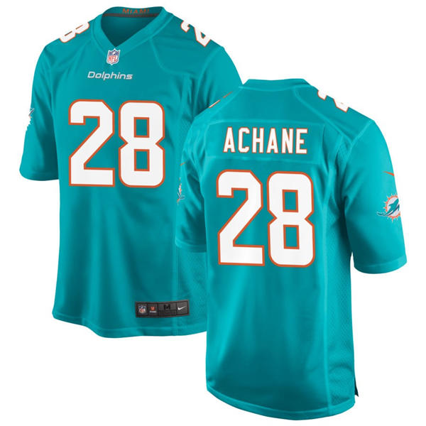 Mens Miami Dolphins #28 De'Von Achane Nike Aqua F.U.S.E. Vapor Limited Jersey