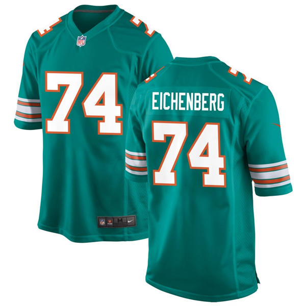 Mens Miami Dolphins #74 Liam Eichenberg Nike Aqua Alternate F.U.S.E. Vapor Limited Jersey