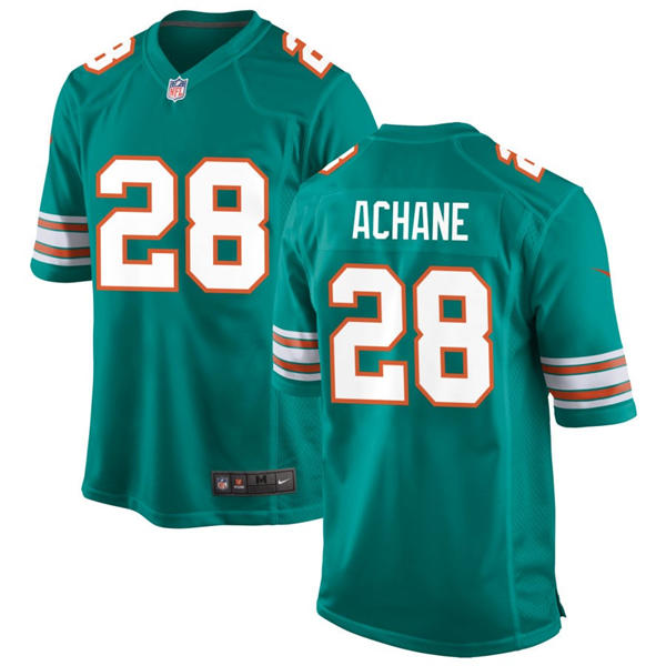 Mens Miami Dolphins #28 De'Von Achane Nike Aqua Alternate F.U.S.E. Vapor Limited Jersey