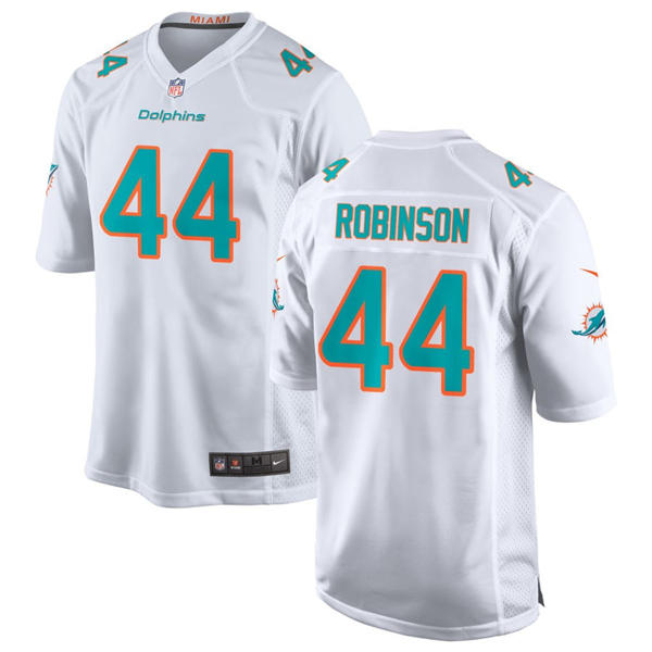 Mens Miami Dolphins #44 Chop Robinson Nike Home White F.U.S.E. Vapor Limited Jersey
