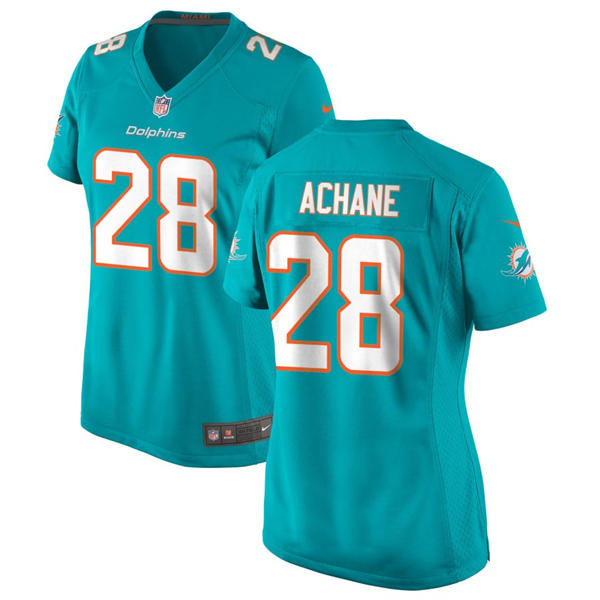 Womens Miami Dolphins #28 De'Von Achane Nike Aqua Limited Jersey