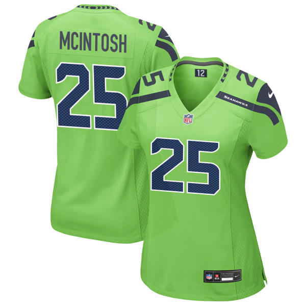 Women's Seattle Seahawks #25 Kenny McIntosh Nike Neon Green Limited Jersey