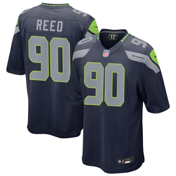Youth Seattle Seahawks #90 Jarran Reed Nike Navy Limited Jersey