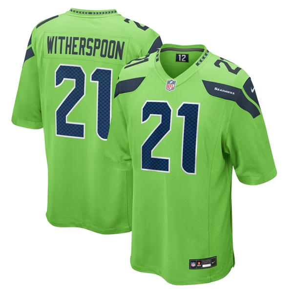 Youth Seattle Seahawks #21 Devon Witherspoon Nike Neon Green Limited Jersey