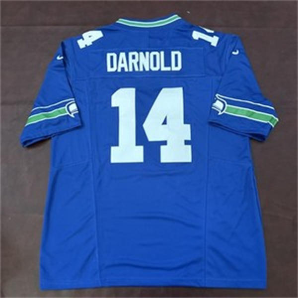 Youth Seattle Seahawks #14 Sam Darnold Royal Throwback Limited Jersey