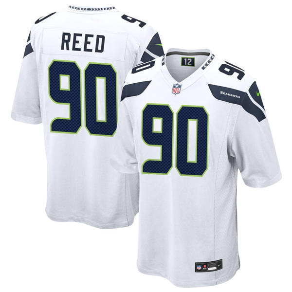 Youth Seattle Seahawks #90 Jarran Reed Nike White Limited Jersey