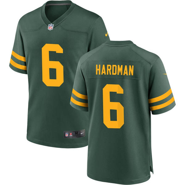 Mens Green Bay Packers #6 Mecole Hardman Nike Green Alternate Retro 1950s Throwback Limited Jersey