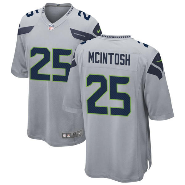 Men's Seattle Seahawks #25 Kenny McIntosh Nike Gray Alternate Vapor F.U.S.E. Limited Jersey