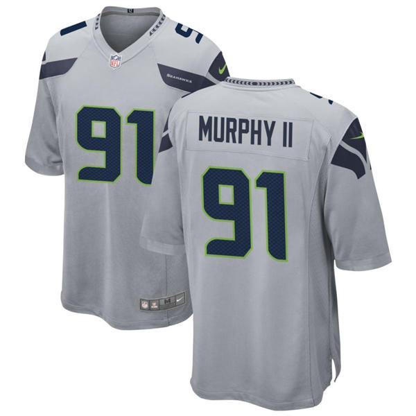 Men's Seattle Seahawks #91 Byron Murphy II Nike Gray Alternate Vapor F.U.S.E. Limited Jersey