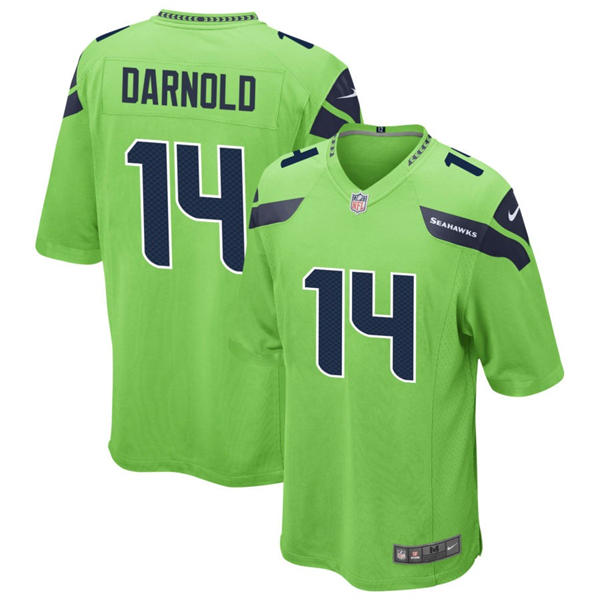 Men's Seattle Seahawks #14 Sam Darnold Nike Neon Green Alternate Vapor F.U.S.E. Limited Jersey