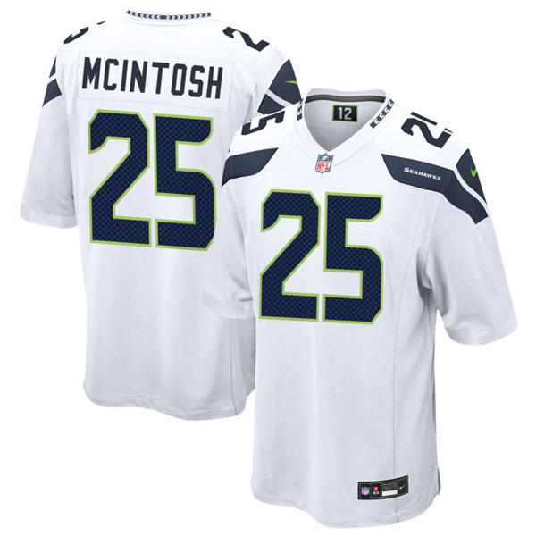 Men's Seattle Seahawks #25 Kenny McIntosh Nike White Vapor F.U.S.E. Limited Jersey