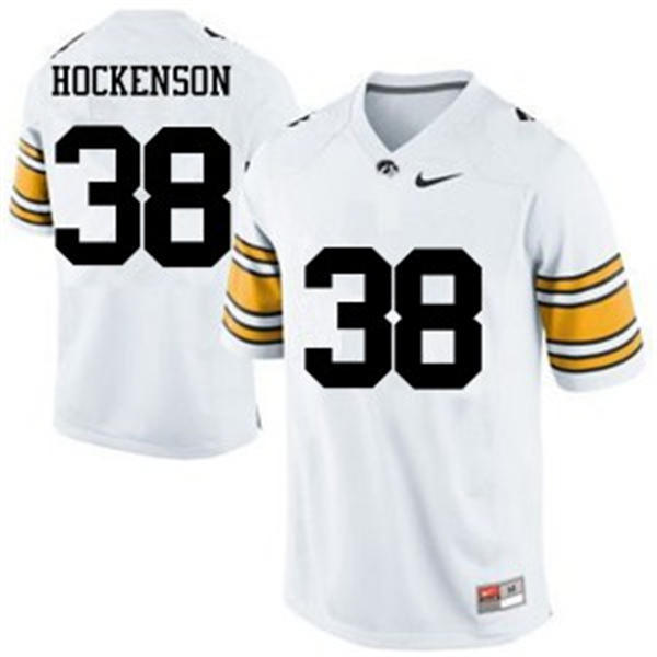 Mens Iowa Hawkeyes #38 T.J. Hockenson 2018 White Football Game Jersey