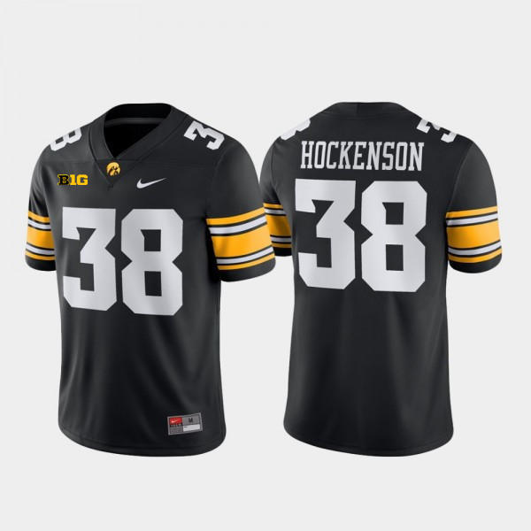 Mens Iowa Hawkeyes #38 T.J. Hockenson 2018 Black Football Game Jersey