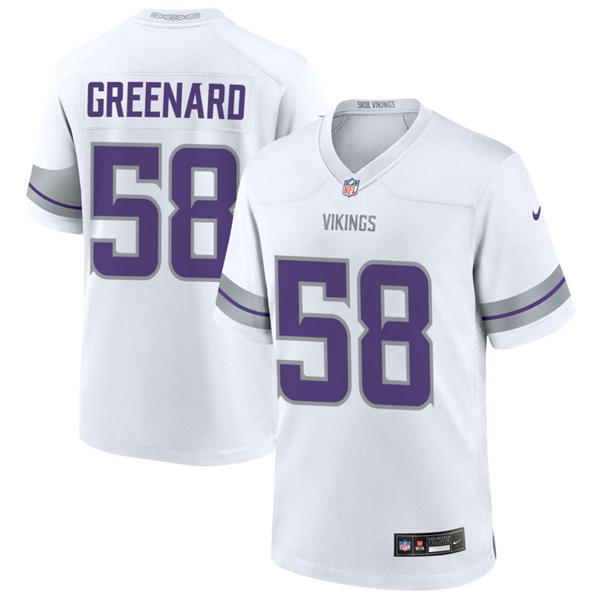 Men's Minnesota Vikings #58 Jonathan Greenard Nike White Alternate Vapor F.U.S.E. Winter Warrior Limited Jersey