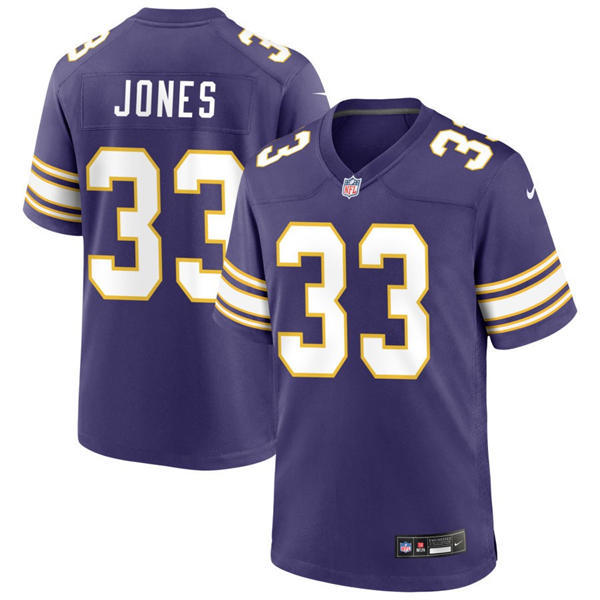 Men's Minnesota Vikings #33 Aaron Jones  Nike Purple Classic F.U.S.E. Limited Jersey