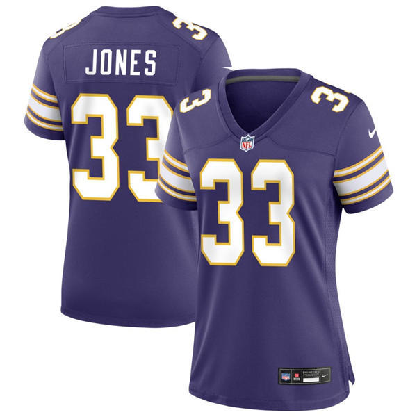 Womens Minnesota Vikings #33 Aaron Jones Nike Purple Classic Limited Jersey