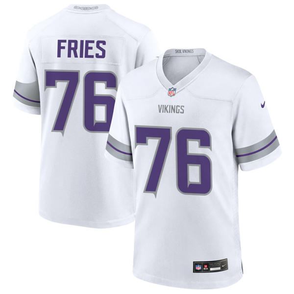 Men's Minnesota Vikings #76 Will Fries Nike White Alternate Vapor F.U.S.E. Winter Warrior Limited Jersey