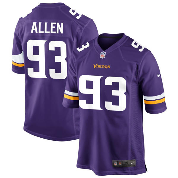 Men's Minnesota Vikings #93 Jonathan Allen Nike Purple F.U.S.E. Vapor Limited Jersey
