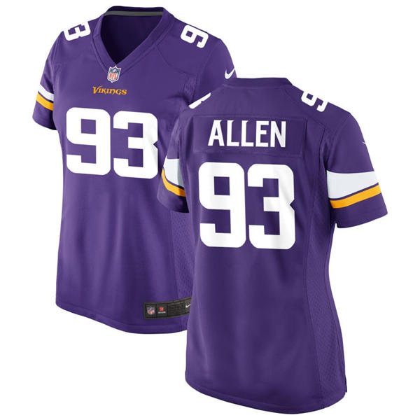 Woen's Minnesota Vikings #93 Jonathan Allen Nike Purple Limited Jersey