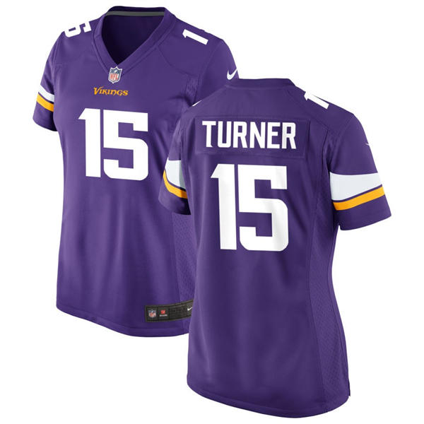 Women's Minnesota Vikings #15 Dallas Turner Nike Purple Limited Jersey