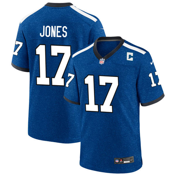 Mens Indianapolis Colts #17 Daniel Jones Royal Indiana Nights Alternate Vapor F.U.S.E. Limited Jersey