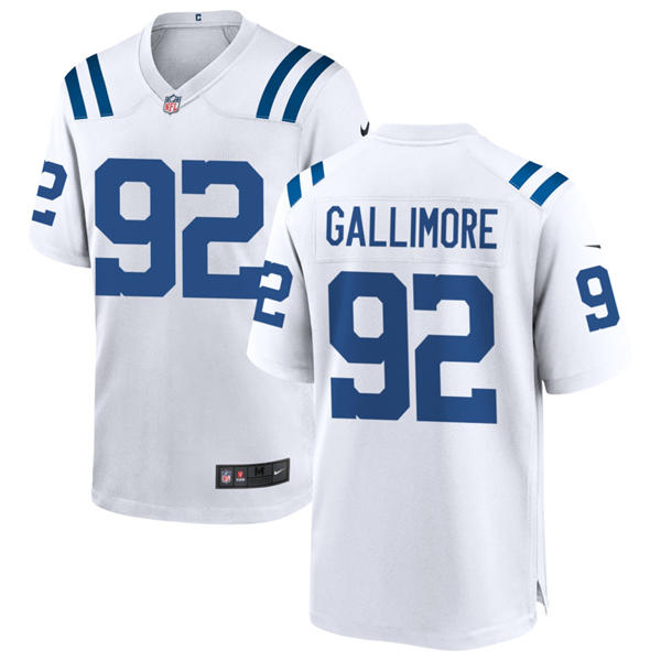 Mens Indianapolis Colts #92 Neville Gallimore Nike White F.U.S.E.Vapor Limited Player Jersey