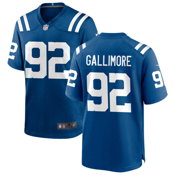 Mens Indianapolis Colts #92 Neville Gallimore Nike Royal F.U.S.E.Vapor Limited Player Jersey