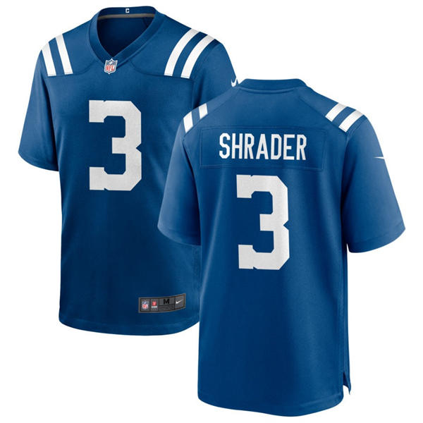 Mens Indianapolis Colts #3 Spencer Shrader Nike Royal F.U.S.E.Vapor Limited Player Jersey