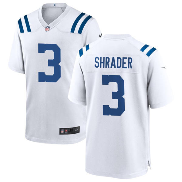 Mens Indianapolis Colts #3 Spencer Shrader Nike White F.U.S.E.Vapor Limited Player Jersey