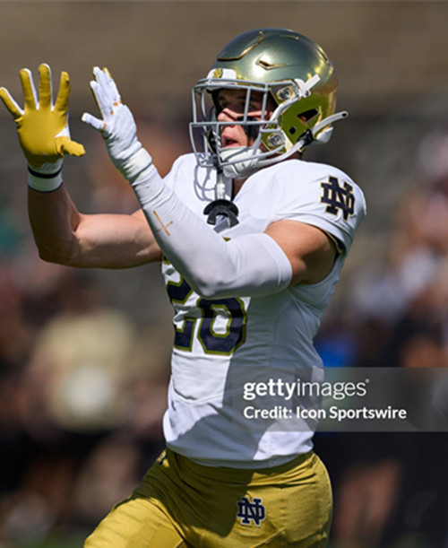 Mens Youth Notre Dame Fighting Irish #28 Luke Talich 2025 White College Football Game Jersey