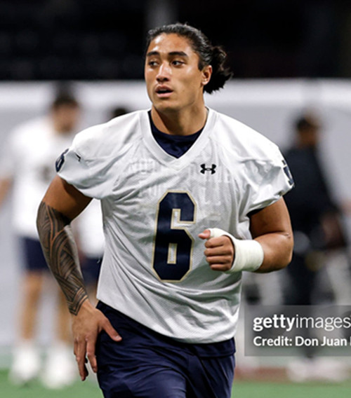 Mens Youth Notre Dame Fighting Irish #6 Jordan Faison 2025 White College Football Game Jersey