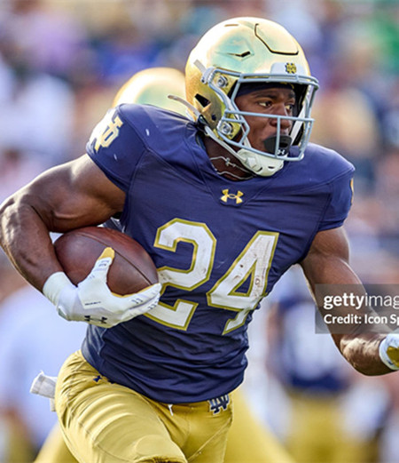 Mens Youth Notre Dame Fighting Irish #24 Jadarian Price 2025 Navy College Football Game Jersey