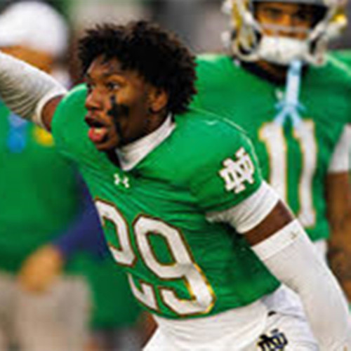 Mens Youth Notre Dame Fighting Irish #29 Christian Gray Green White College Football Game Jersey