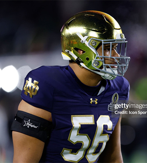 Mens Youth Notre Dame Fighting Irish #56 Charles Jagusah 2025 Navy College Football Game Jersey