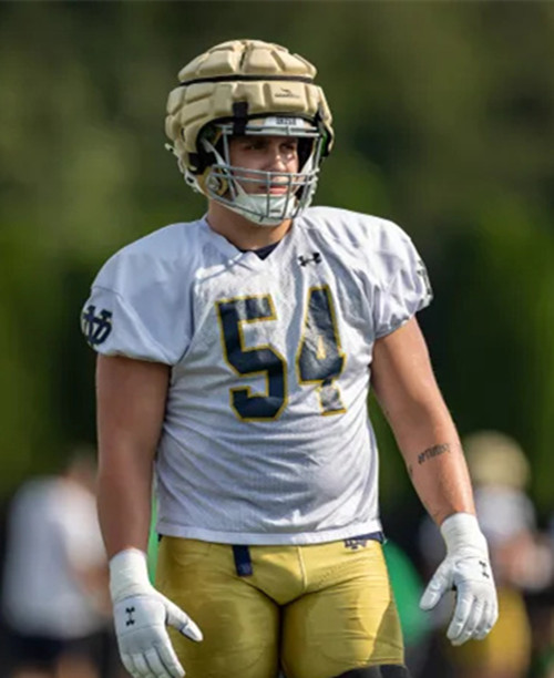 Mens Youth Notre Dame Fighting Irish #54 Anthonie Knapp 2025 White College Football Game Jersey