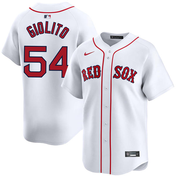 Mens Boston Red Sox #54 Lucas Giolito Nike White Home with Name Limted Jersey