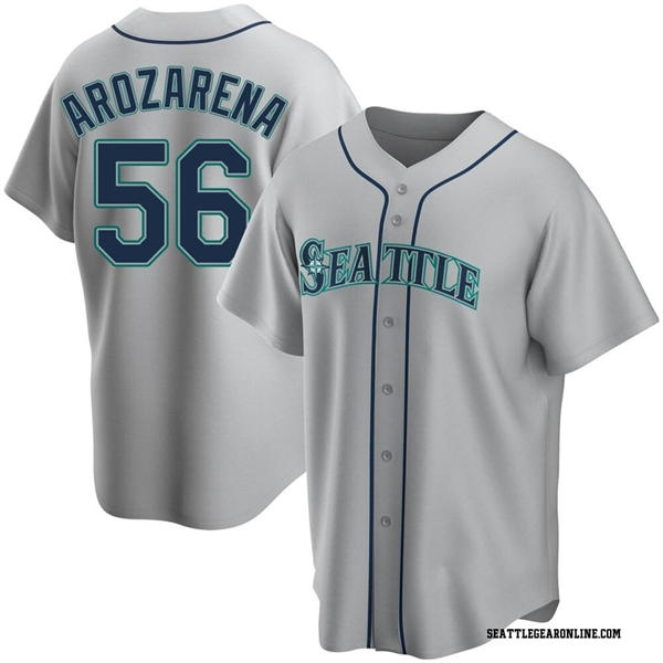 Men's Seattle Mariners #56 Randy Arozarena Nike Away Gray Limited Player Jersey