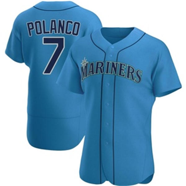 Men's Seattle Mariners #7 Jorge Polanco Nike Blue Alternate Limited Player Jersey