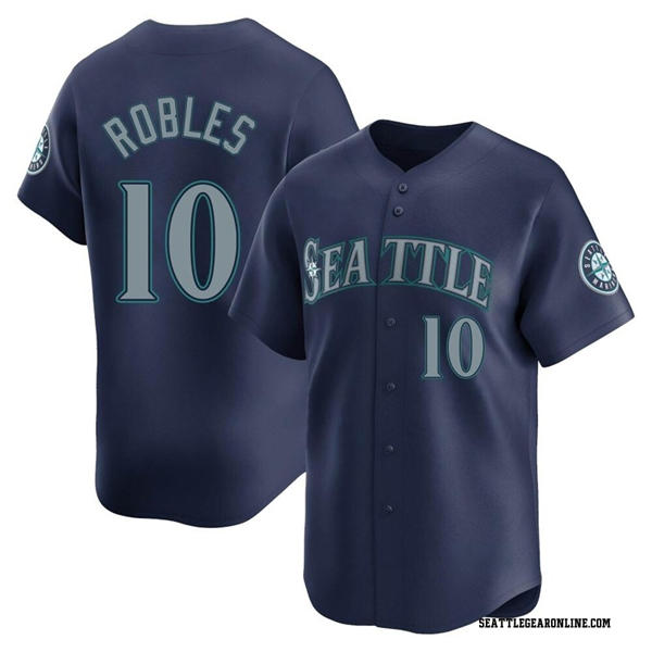 Men's Seattle Mariners #10 Victor Robles Nike Navy Road Limited Player Jersey