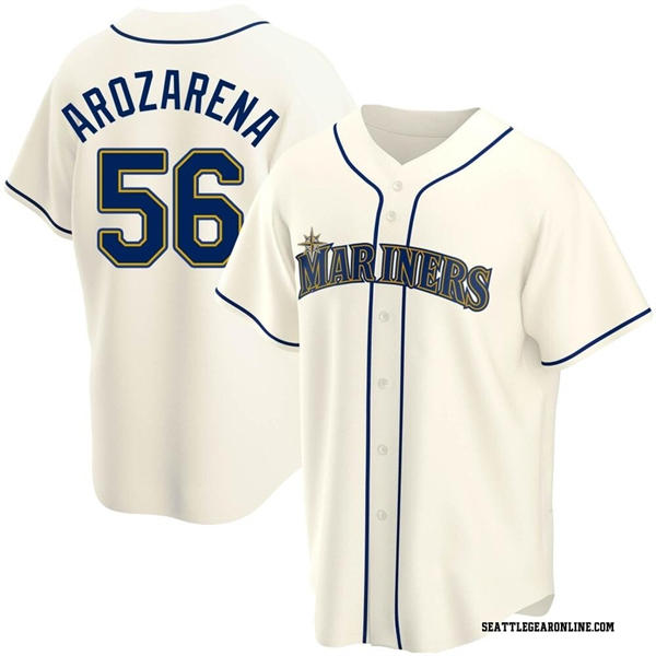 Men's Seattle Mariners #56 Randy Arozarena Nike Cream Alternate Limited Player Jersey