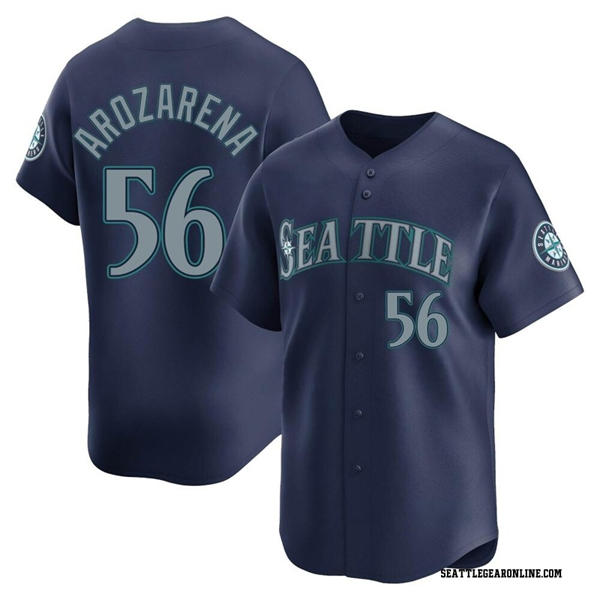 Men's Seattle Mariners #56 Randy Arozarena Nike Navy Road Limited Player Jersey