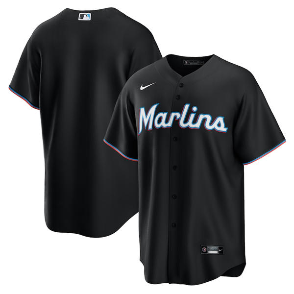 Mens Miami Marlins Blank Nike Black Alternate Limited Jersey
