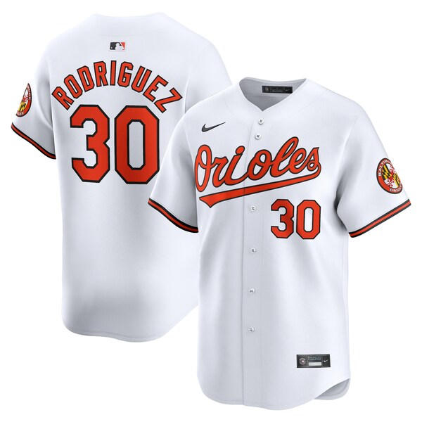 Mens Baltimore Orioles #30 Grayson Rodriguez Nike Home White Limited Player Jersey