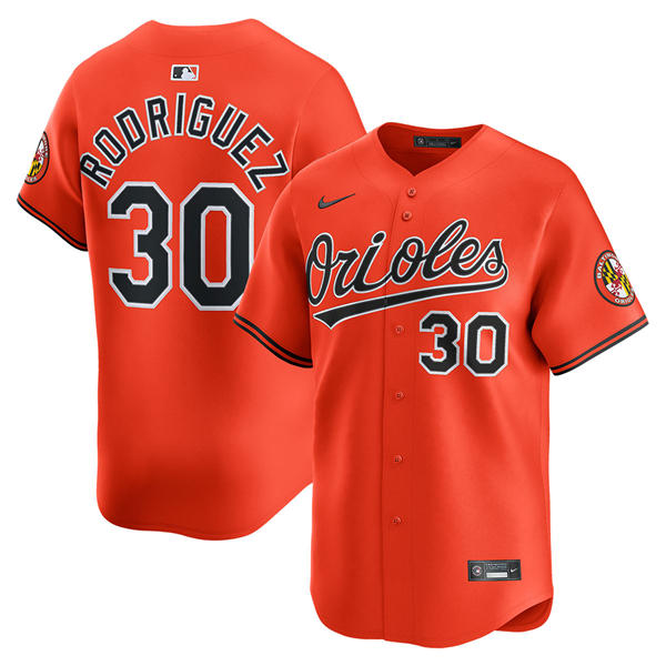 Mens Baltimore Orioles #30 Grayson Rodriguez Nike Orange Alternate Limited Player Jersey
