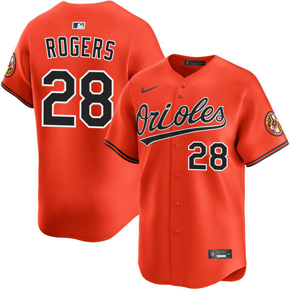 Mens Baltimore Orioles #28 Trevor Rogers Nike Orange Alternate Limited Player Jersey