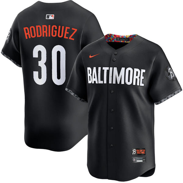 Mens Baltimore Orioles #30 Grayson Rodriguez Nike Black City Connect Limited Jersey
