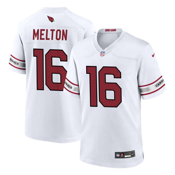 Mens Arizona Cardinals #16 Max Melton White Vapor F.U.S.E. Limited Jersey