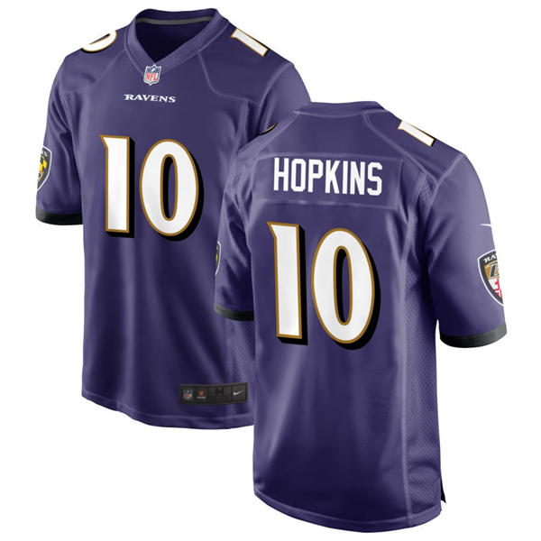 Men's Baltimore Ravens #10 DeAndre Hopkins Nike Purple Vapor Limited Player Jersey