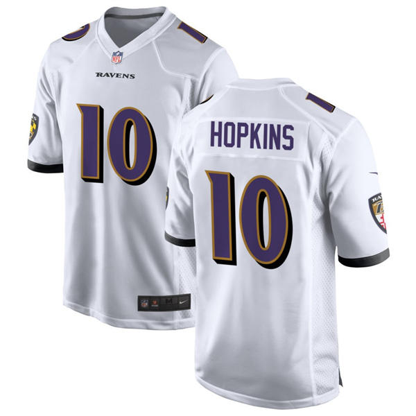 Men's Baltimore Ravens #10 DeAndre Hopkins Nike White Vapor Limited Player Jersey